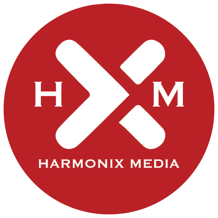 Harmonix Media Texas logo red